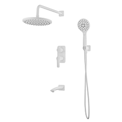 Душевой комплект Iddis Ray RAYWT03i68 с изливом скрытый монтаж белый матовый