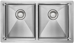 Кухонная мойка Paulmark Dopplet PM507844-BS 78*44 сталь
