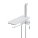 Гигиенический душ со смесителем Damixa Jupiter 773500200 скрытый монтаж с полочкой белый матовый