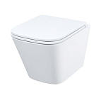 Подвесной унитаз Iddis Bild Q BIQRNSEi25 34,2*48,5 безободковый с системой смыва Торнадо и крышкой-сиденьем микролифт